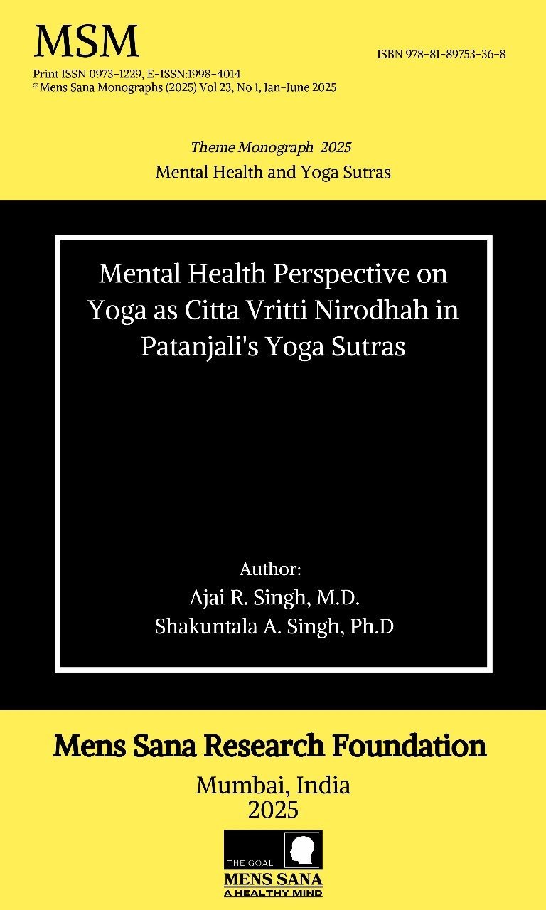 Mental Health Perspective on Yoga as Citta Vritti Nirodhah in Patanjali’s Yoga Sutras